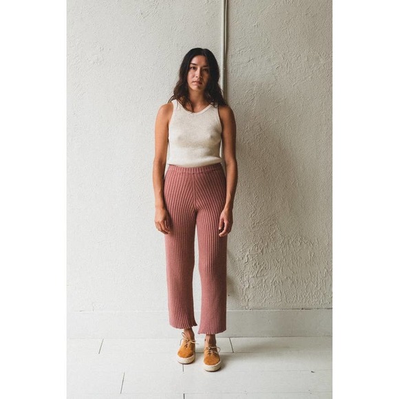 Baserange Maru Pants Small Pink Ribbed Wool - Picture 7 of 7